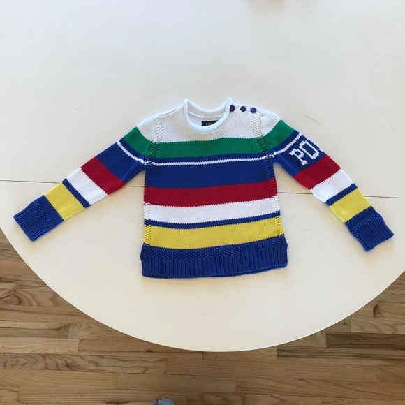 POLO RALPH LAUREN ⛵️GIRLS’ STRIPED ROLLNECK SWEATER - Picture 6 of 13